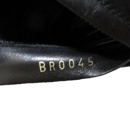 Louis Vuitton Leather Square Toe Side Zip Low Heel Long Boots Size 36 Approx