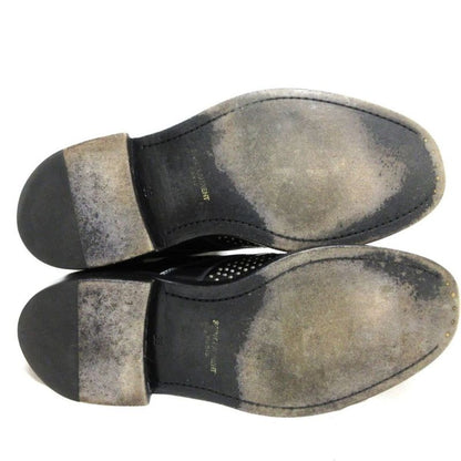 Saint Laurent Studded Patent Leather Side Gore Boots Chelsea Boots 39 24.5cm