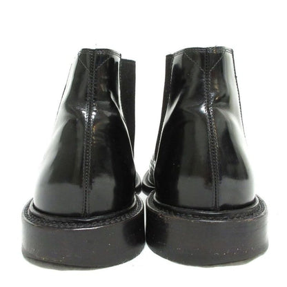 Saint Laurent Studded Patent Leather Side Gore Boots Chelsea Boots 39 24.5cm