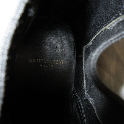 Saint Laurent Studded Patent Leather Side Gore Boots Chelsea Boots 39 24.5cm