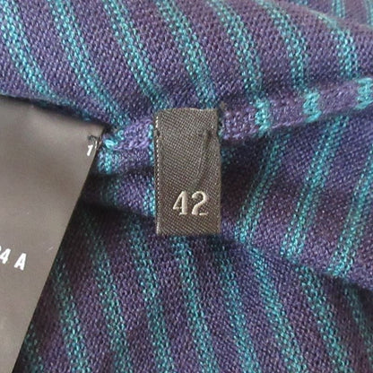 Prada Striped Wool And Silk Cardigan Size 42 Navy Women's Used USED