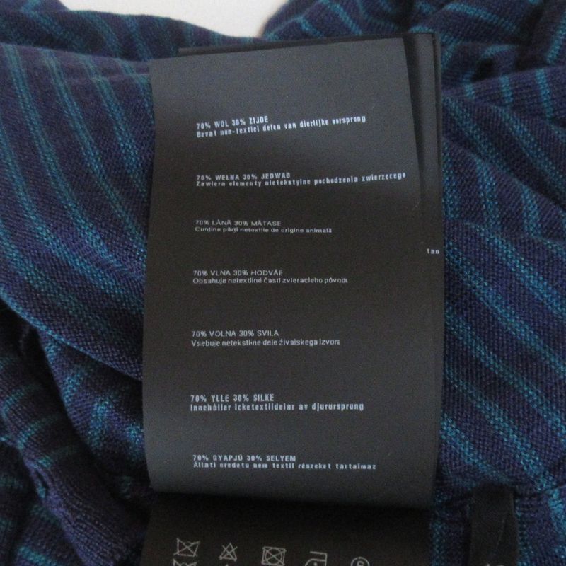 Prada Striped Wool And Silk Cardigan Size 42 Navy Women's Used USED