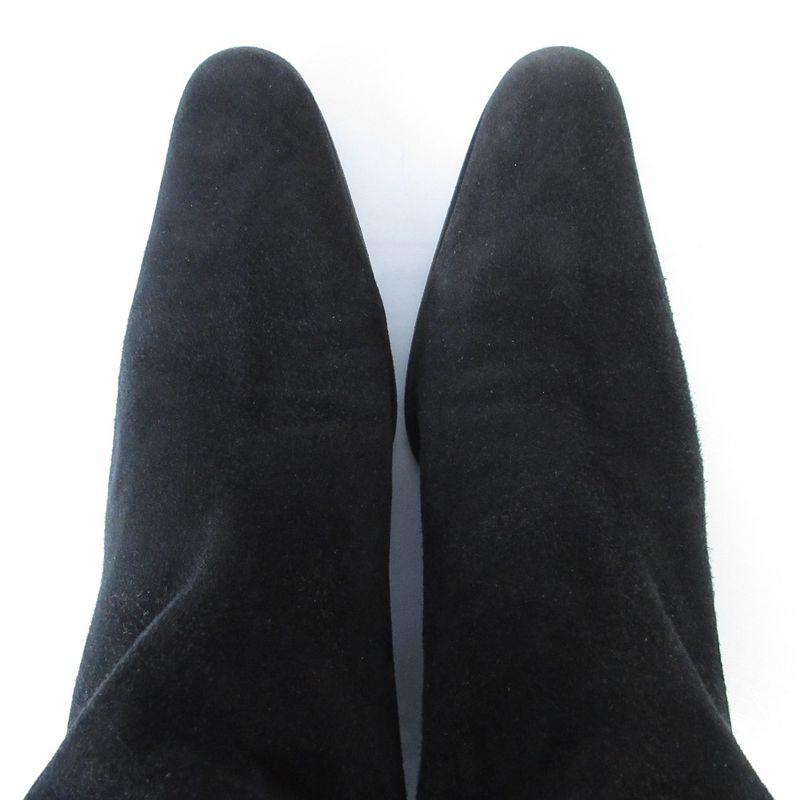 Good Prada Ribbon Suede Square Toe Soft Long Boots Size 36 23cm (9.06in)