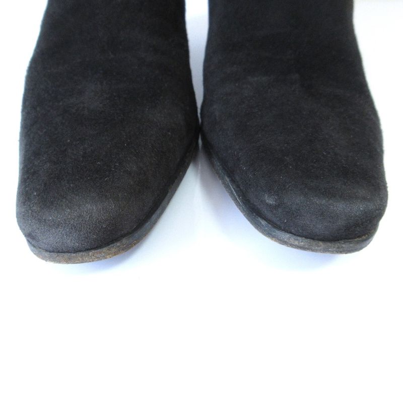 Good Prada Ribbon Suede Square Toe Soft Long Boots Size 36 23cm (9.06in)