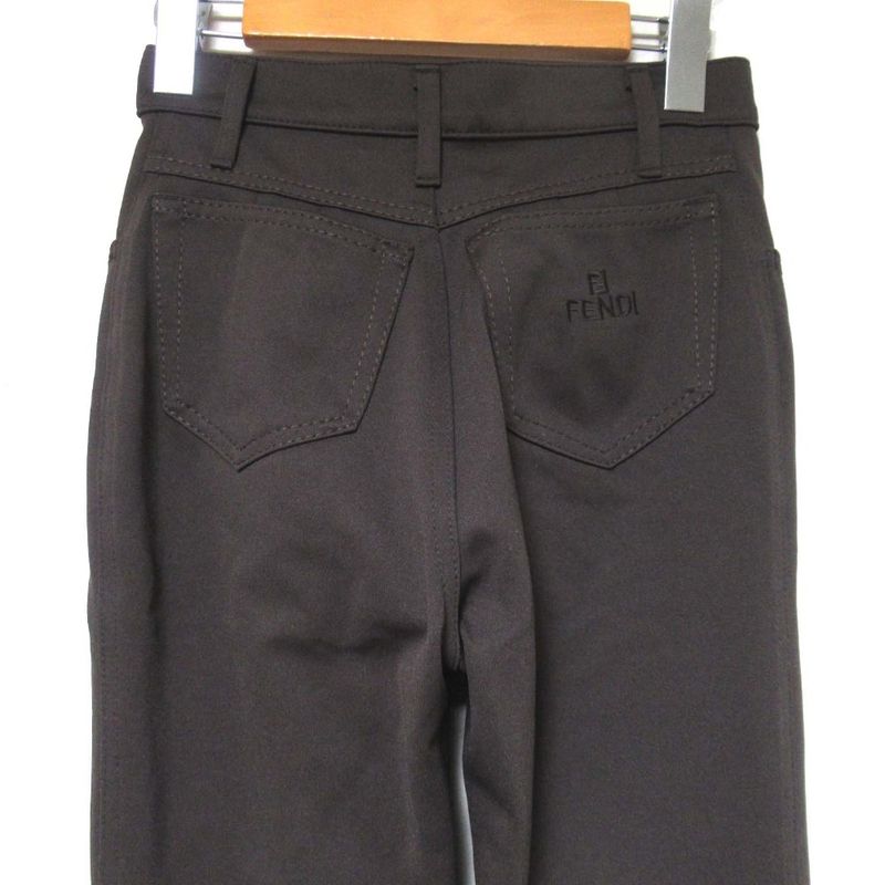 Good Fendi Vintage Stretch Long Sleeve Shirt Pants Set Up Size 40/41 Brown