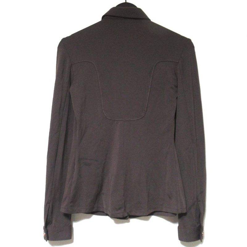 Good Fendi Vintage Stretch Long Sleeve Shirt Pants Set Up Size 40/41 Brown