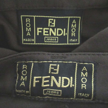 Good Fendi Vintage Stretch Long Sleeve Shirt Pants Set Up Size 40/41 Brown