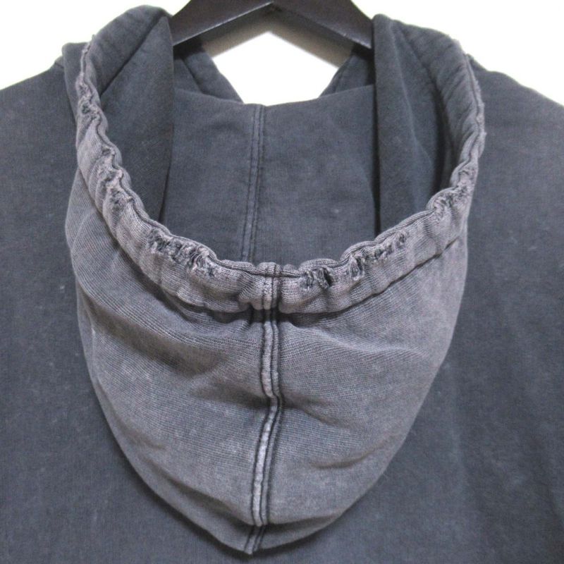 Good Saint Laurent Paris Logo Print Used Processed Hoodie Sweatshirt Hoodie XS