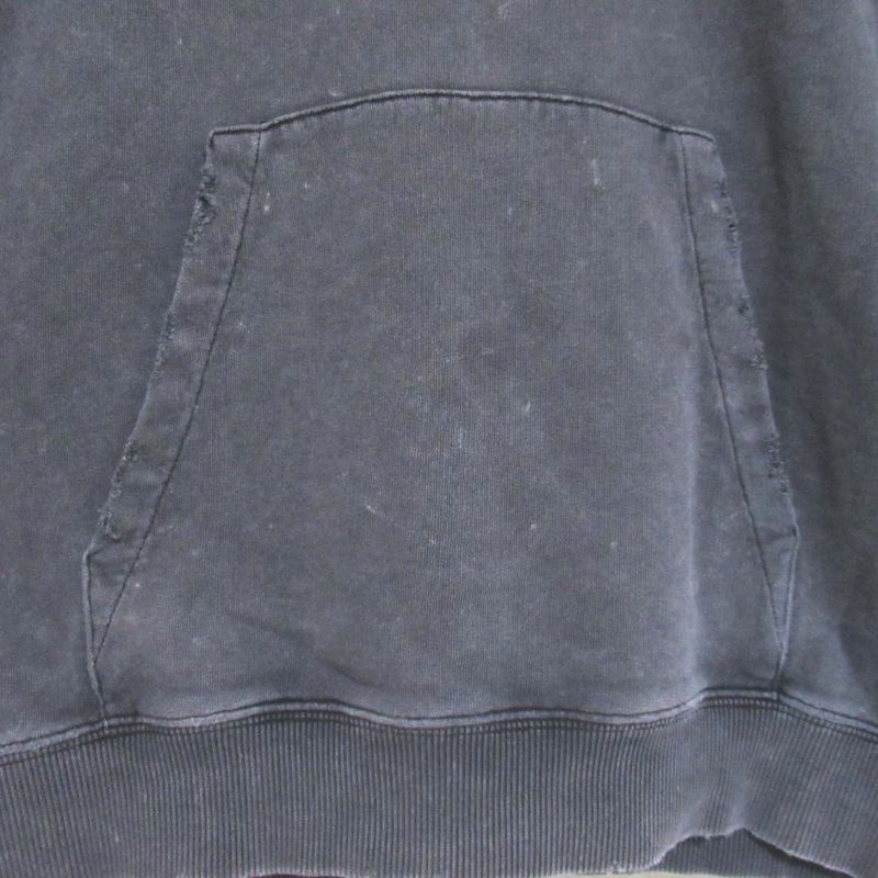 Good Saint Laurent Paris Logo Print Used Processed Hoodie Sweatshirt Hoodie XS