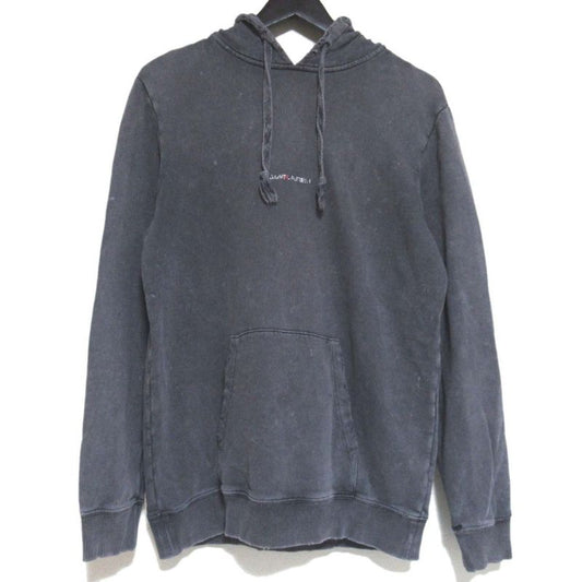 Good Saint Laurent Paris Logo Print Used Processed Hoodie Sweatshirt Hoodie XS