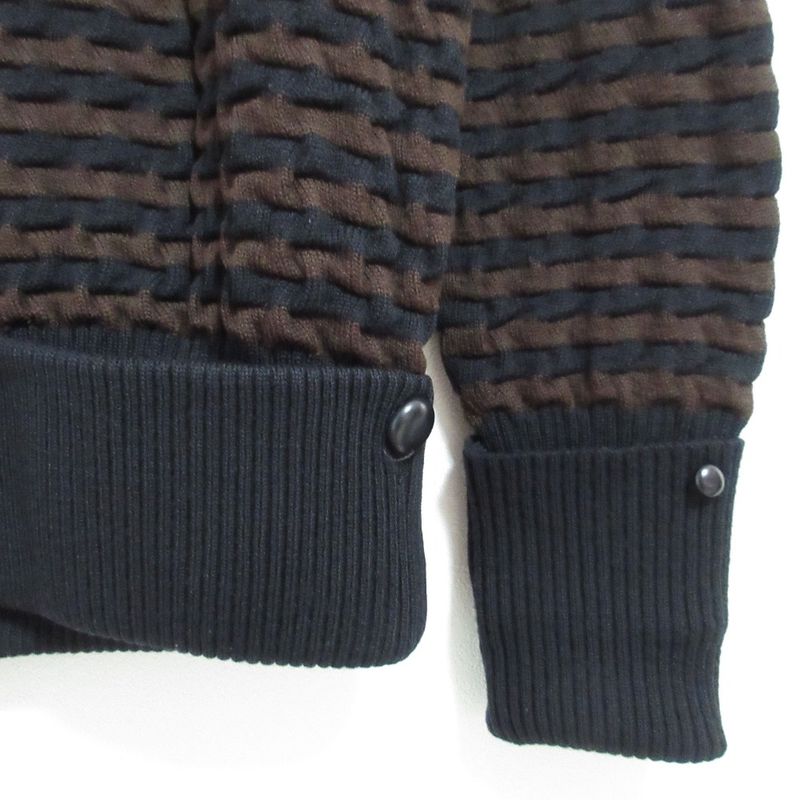 Good Fendi Vintage Striped Knit Sweater Size 40 Black Brown Women's Used Used