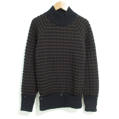 Good Fendi Vintage Striped Knit Sweater Size 40 Black Brown Women's Used Used