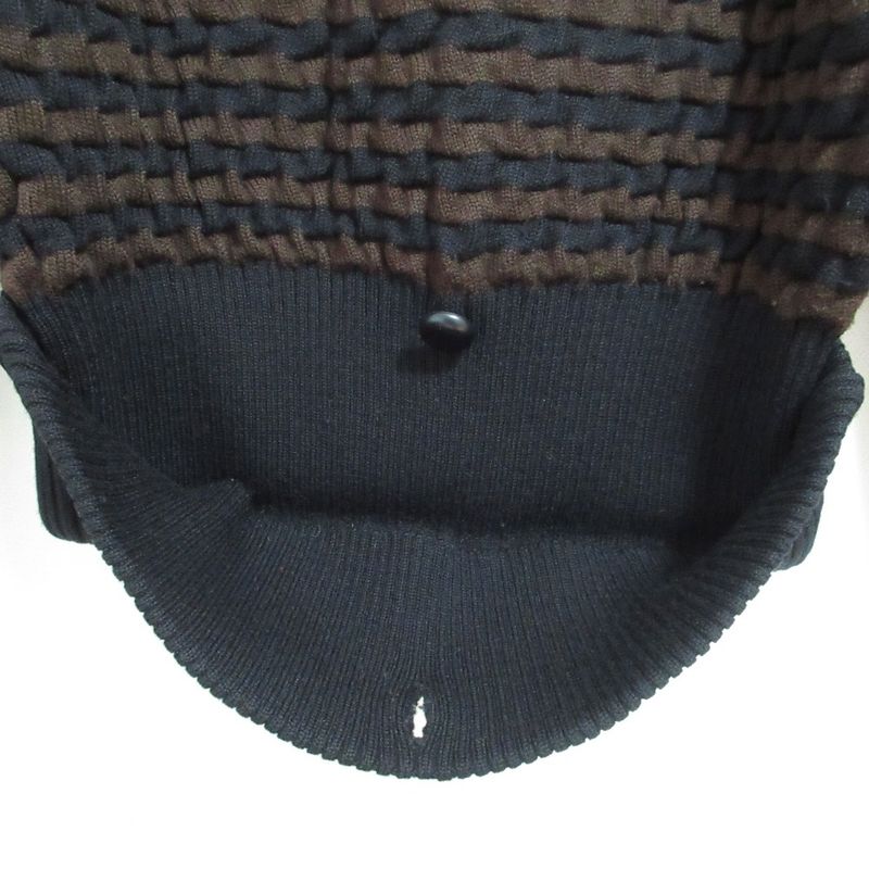 Good Fendi Vintage Striped Knit Sweater Size 40 Black Brown Women's Used Used