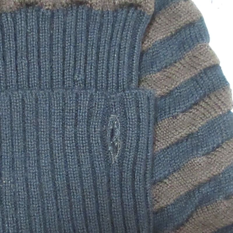 Good Fendi Vintage Striped Knit Sweater Size 40 Black Brown Women's Used Used