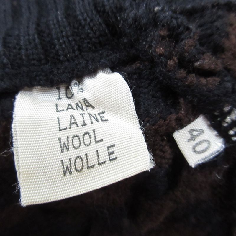 Good Fendi Vintage Striped Knit Sweater Size 40 Black Brown Women's Used Used