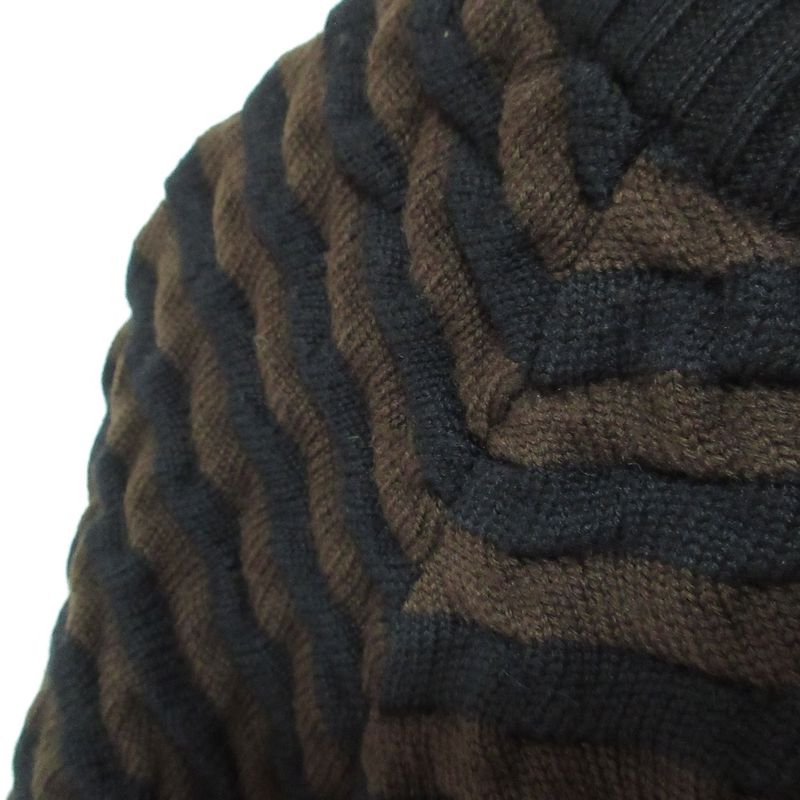 Good Fendi Vintage Striped Knit Sweater Size 40 Black Brown Women's Used Used