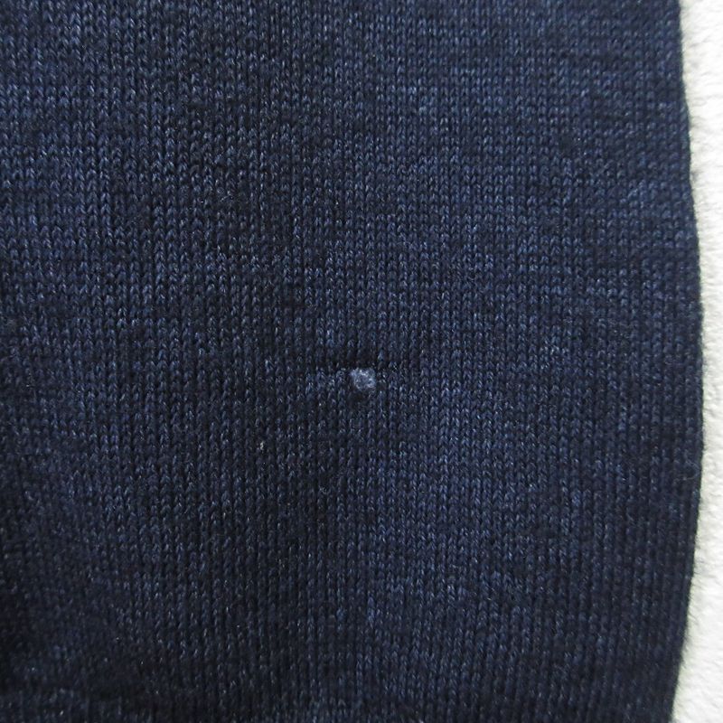 Good Prada Crew Neck Wool Silk 4 Pocket Knit Cardigan Size 48 Navy Women's Used