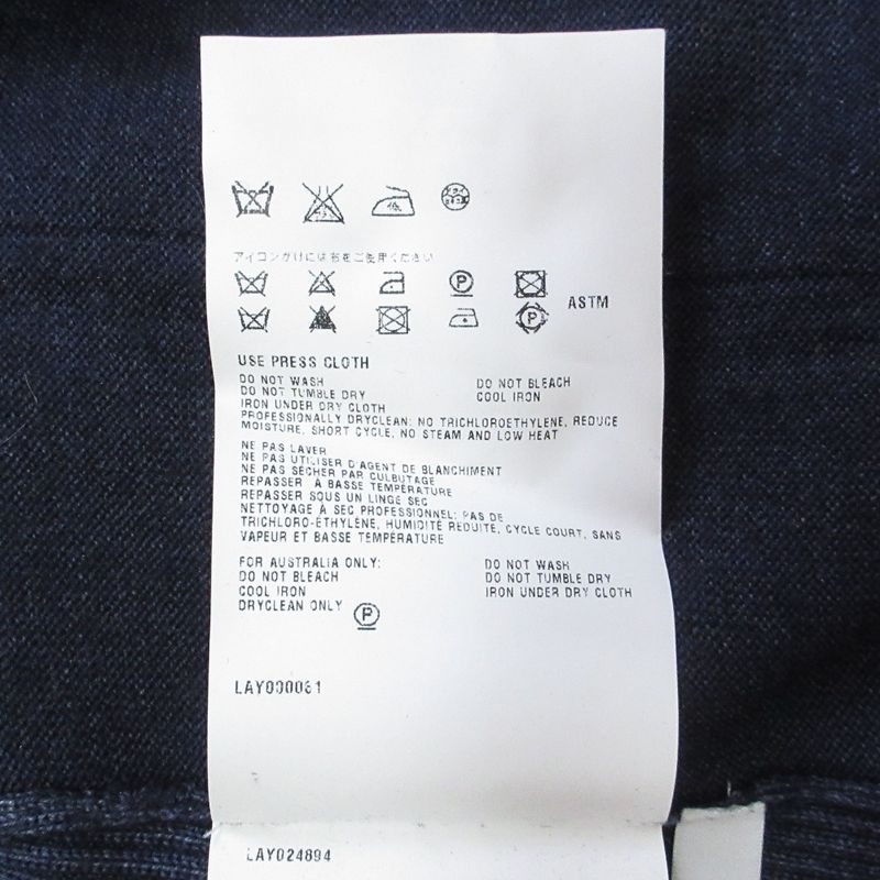 Good Prada Crew Neck Wool Silk 4 Pocket Knit Cardigan Size 48 Navy Women's Used