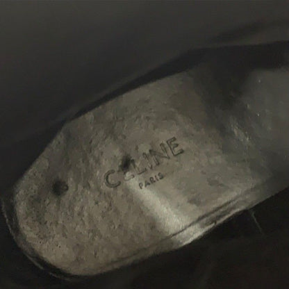 Celine Boots Short Shoes Leather Black Bulky Buckle