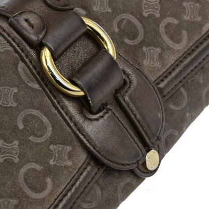 Celine C Macadam Long Wallet Suede Brown Leather 07bs031