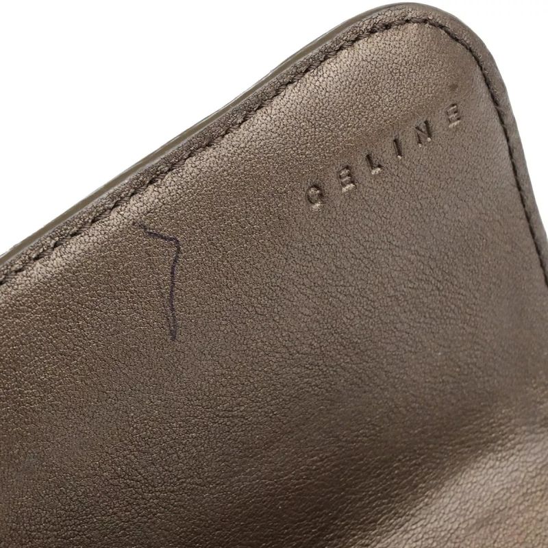 Celine C Macadam Long Wallet Suede Brown Leather 07bs031