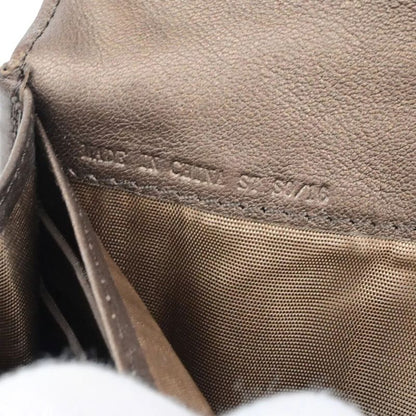 Celine C Macadam Long Wallet Suede Brown Leather 07bs031