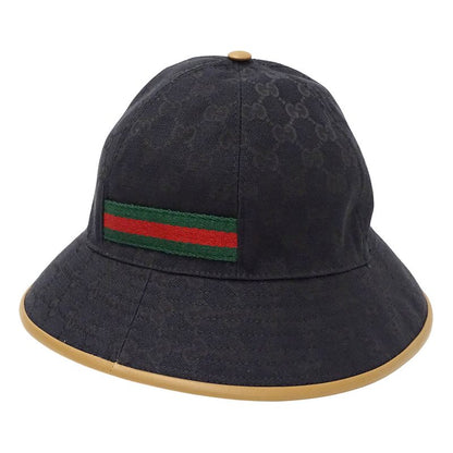 Gucci Hat Women Men Brand GG Canvas Sherry Black 722377 L 59cm (23.23in) Black