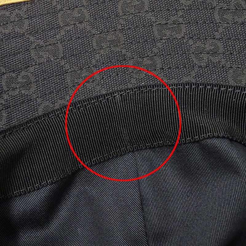 Gucci Hat Women Men Brand GG Canvas Sherry Black 722377 L 59cm (23.23in) Black