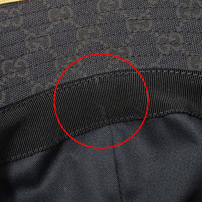 Gucci Hat Women Men Brand GG Canvas Sherry Black 722377 L 59cm (23.23in) Black