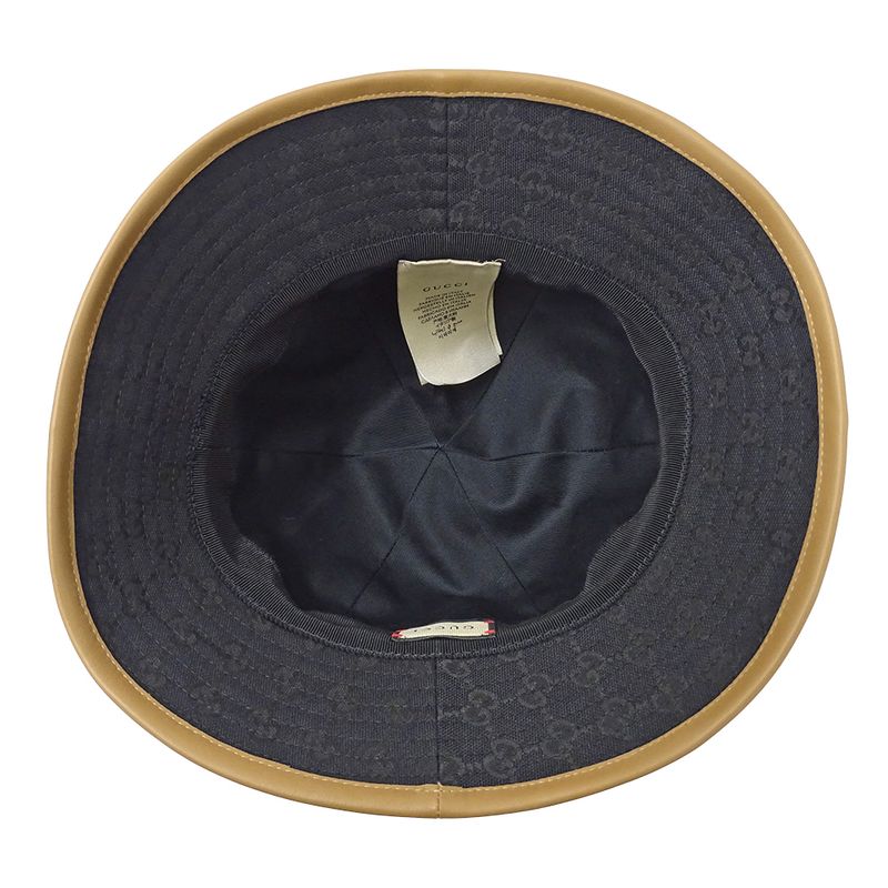 Gucci Hat Women Men Brand GG Canvas Sherry Black 722377 L 59cm (23.23in) Black