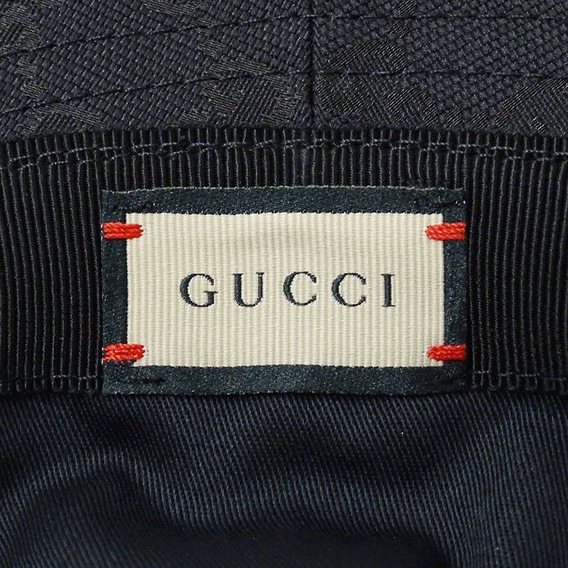 Gucci Hat Women Men Brand GG Canvas Sherry Black 722377 L 59cm (23.23in) Black