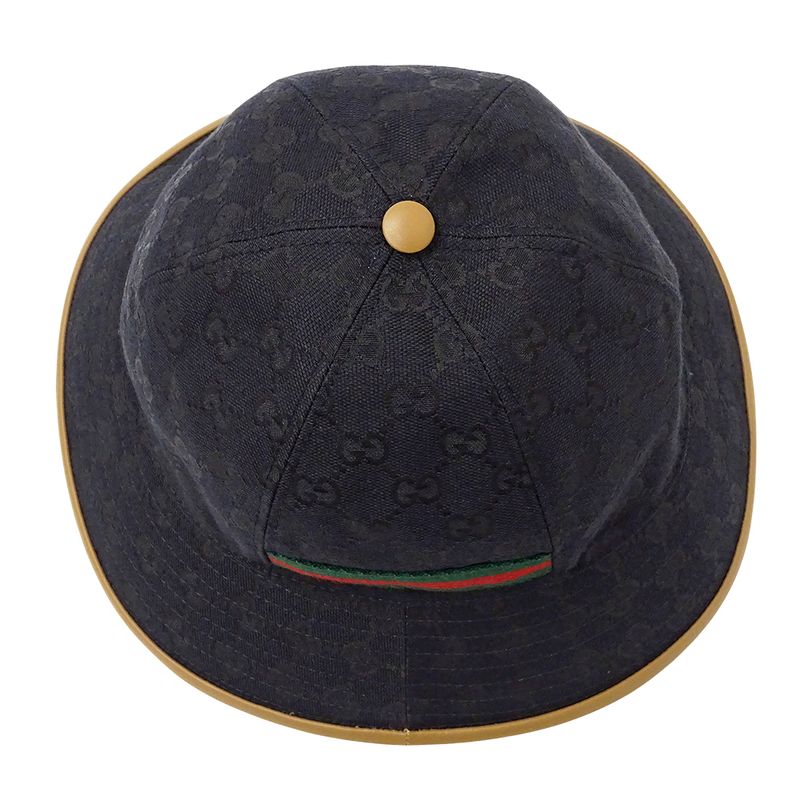Gucci Hat Women Men Brand GG Canvas Sherry Black 722377 L 59cm (23.23in) Black