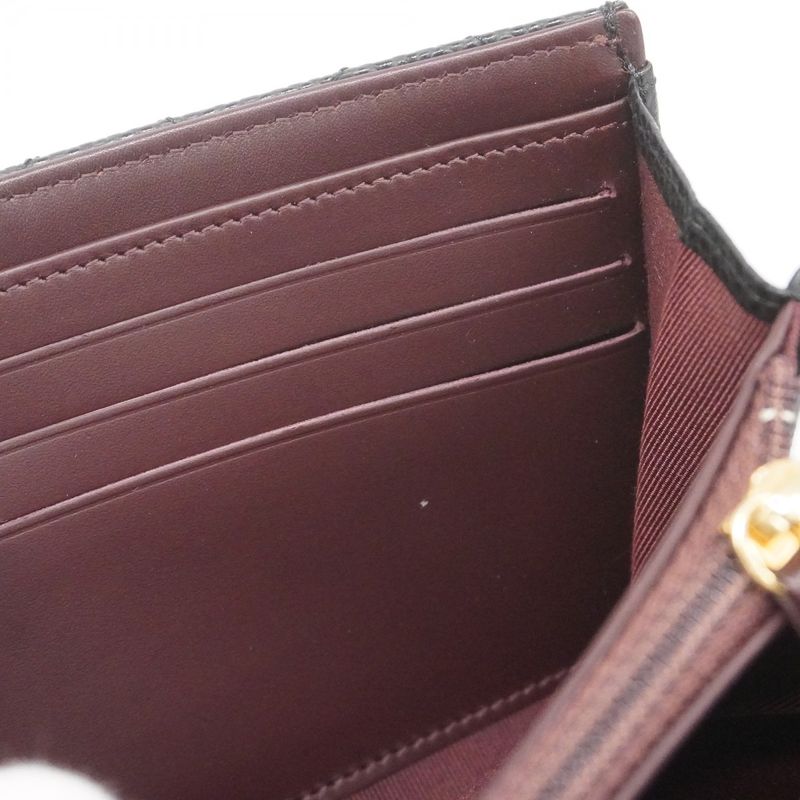 Chanel Long Wallet Matelasse Caviar Skin Black Gold Hardware Women