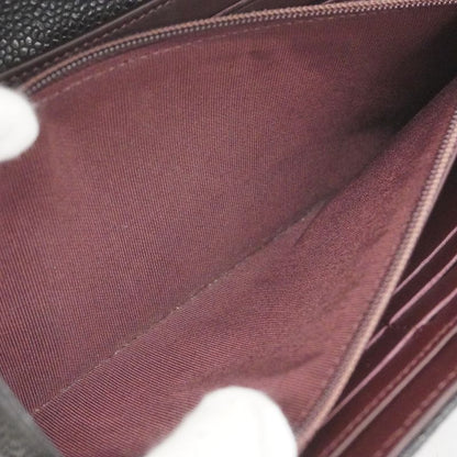 Chanel Long Wallet Matelasse Caviar Skin Black Gold Hardware Women