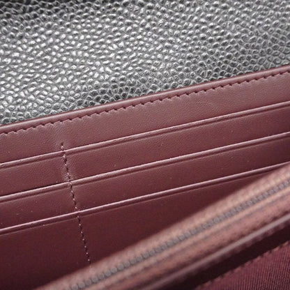 Chanel Long Wallet Matelasse Caviar Skin Black Gold Hardware Women