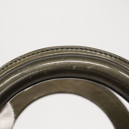 Christian Dior Handbag Lady Dior Enamel Brown Gold Hardware Women