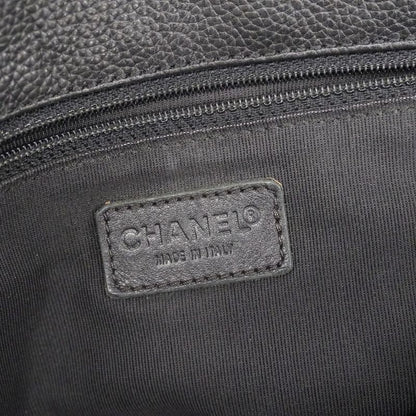 Chanel Tote Executive Tote Caviar Skin Black Silver Hardware Women's