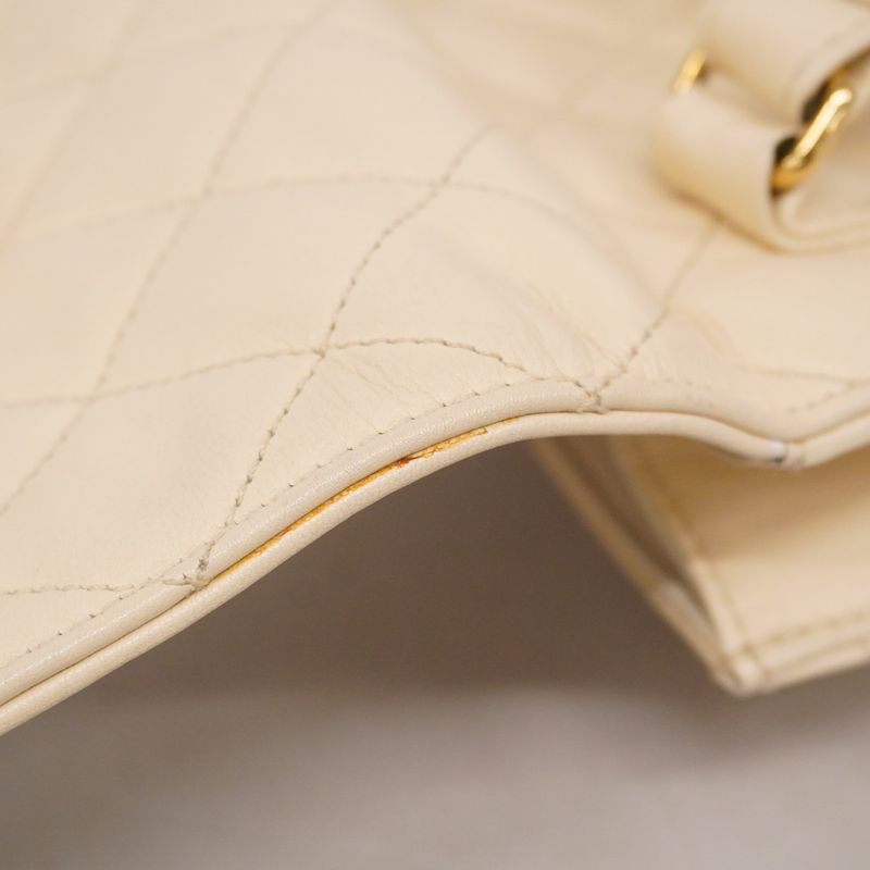 Chanel Waist Bag Matelasse Lambskin Ivory Gold Hardware Women