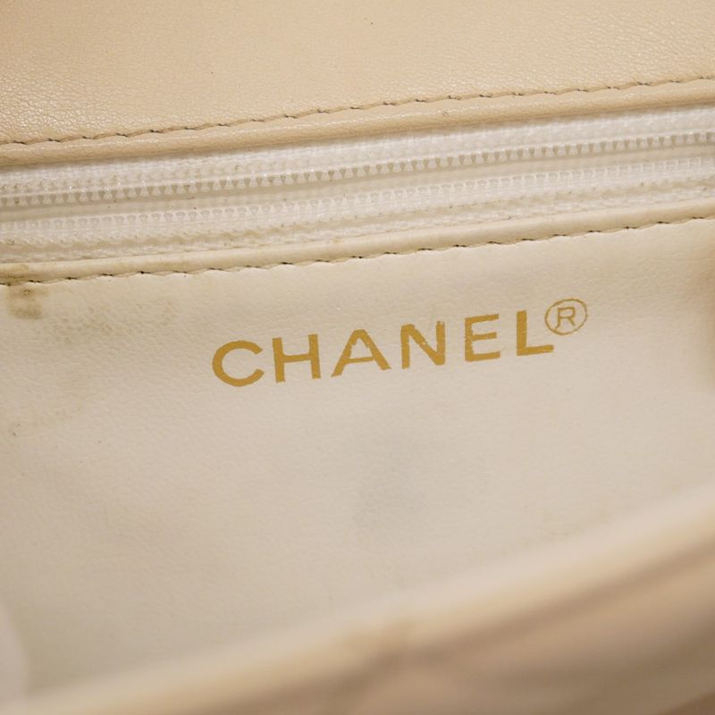 Chanel Waist Bag Matelasse Lambskin Ivory Gold Hardware Women