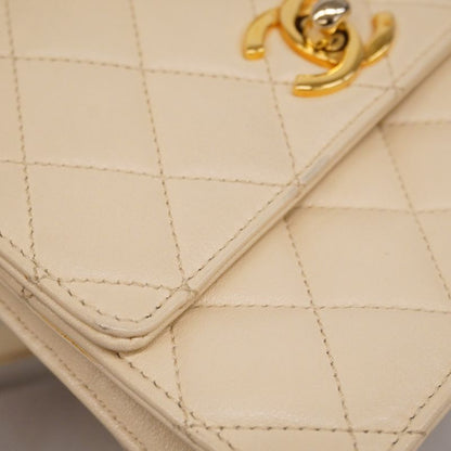 Chanel Waist Bag Matelasse Lambskin Ivory Gold Hardware Women