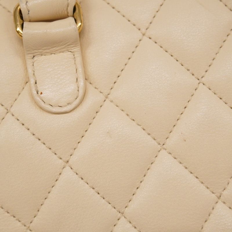 Chanel Waist Bag Matelasse Lambskin Ivory Gold Hardware Women