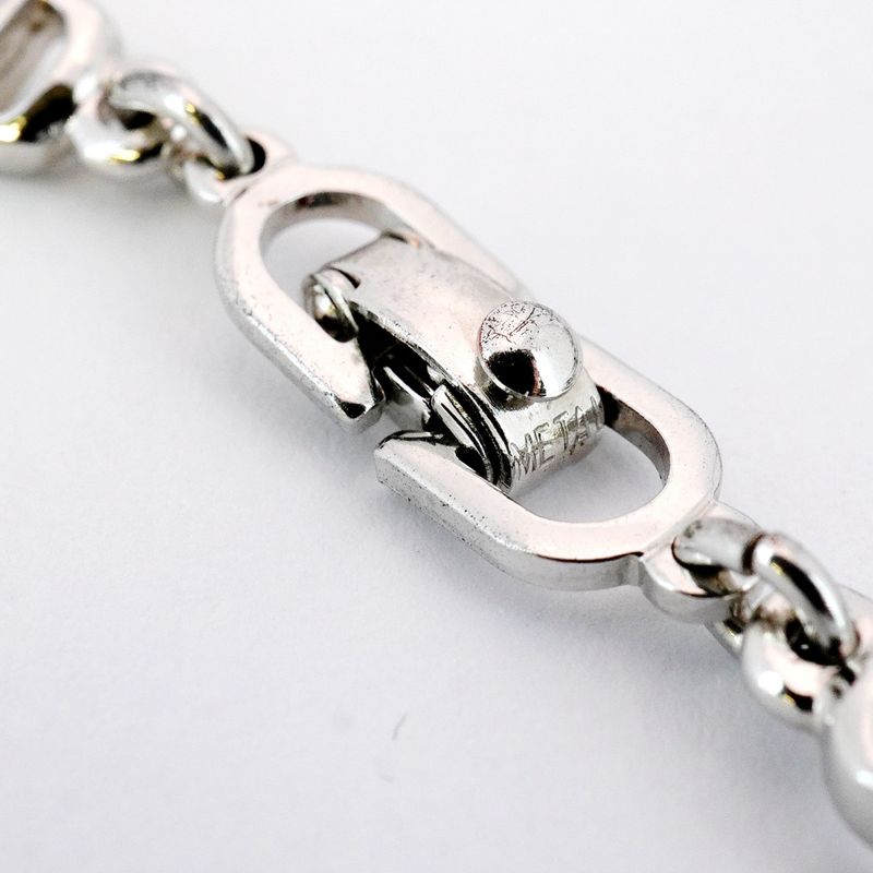 Christian Dior Bracelet CD Logo Metal Silver Ladies