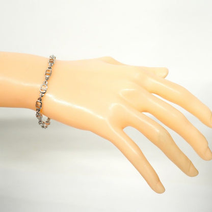 Christian Dior Bracelet CD Logo Metal Silver Ladies