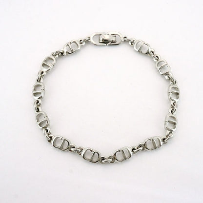 Christian Dior Bracelet CD Logo Metal Silver Ladies