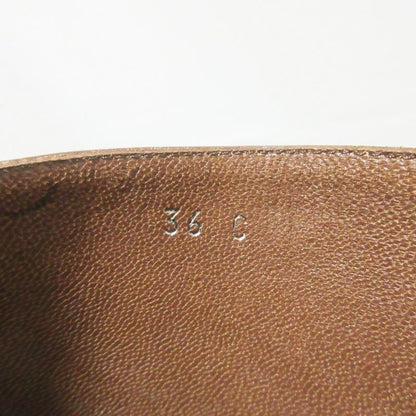 Good Celine Side Zip Leather Long Boots 36 About 23cm (9.06in) Brown Women's