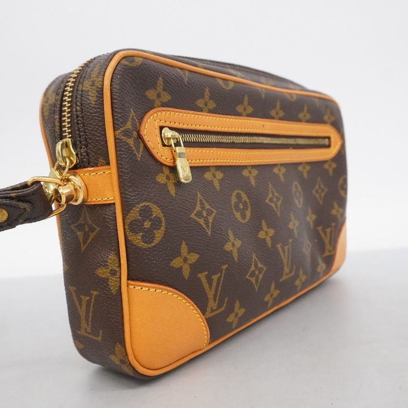 Louis Vuitton Clutch Bag Monogram Marly Dragonne GM M51825 Brown Men's