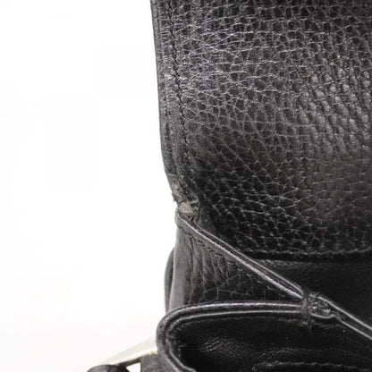 Celine Shoulder Bag Leather Black Silver Hardware Women