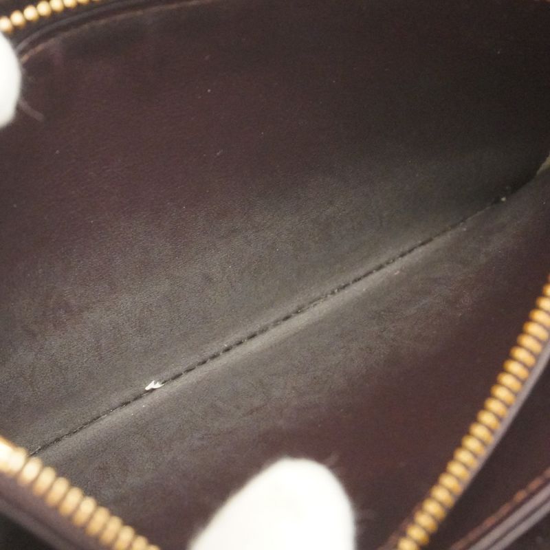 Louis Vuitton Vernis Rayures Zippy Wallet M91717 Amarante Women's Long Wallet