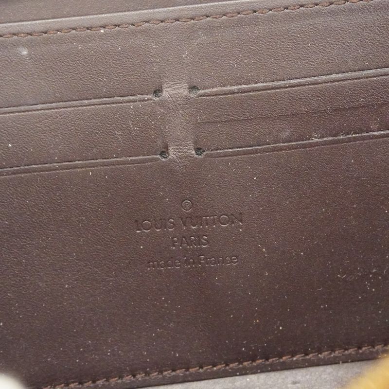 Louis Vuitton Vernis Rayures Zippy Wallet M91717 Amarante Women's Long Wallet