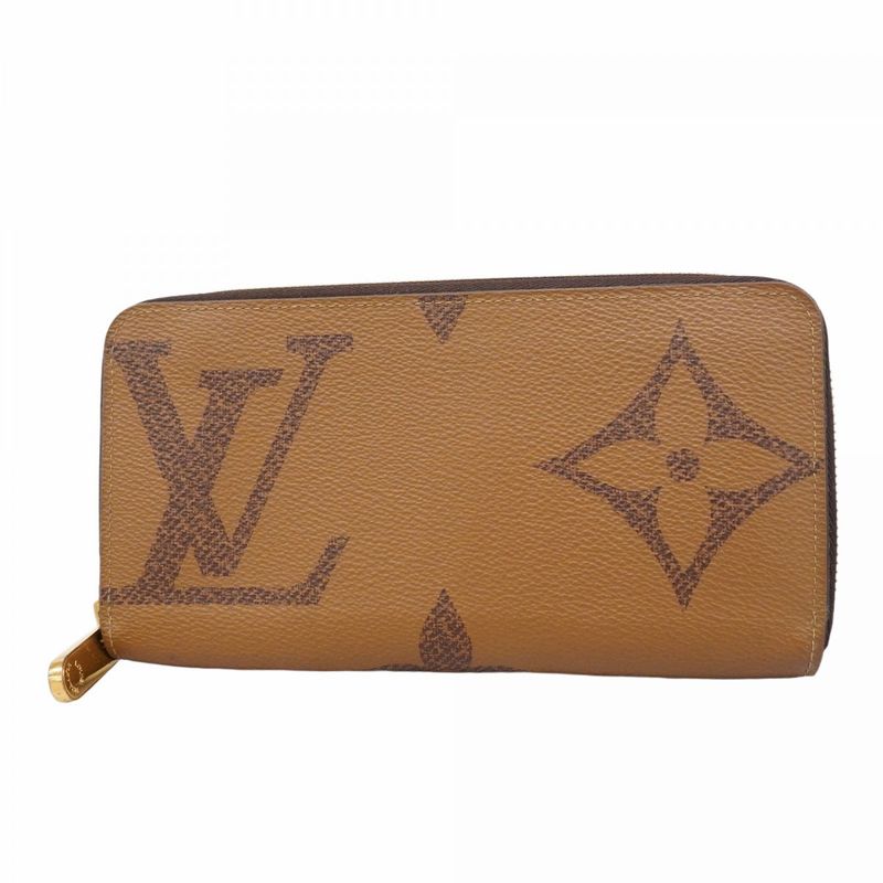 Louis Vuitton Long Wallet Monogram Giant Reverse Zippy Wallet M69353 Brown